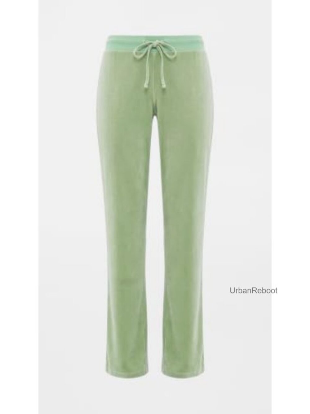 Mid-Weight Stretch Velour Track Pants Low Rise Drawstring - Picture 6 of 6